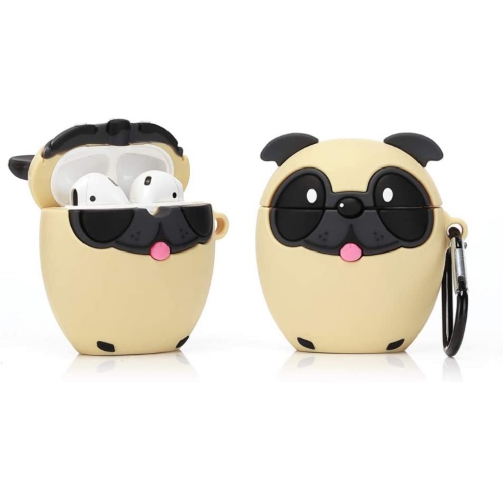 Airpods Silicone Pug Case Cover (Compatible for Apple Airpods 1 & 2)